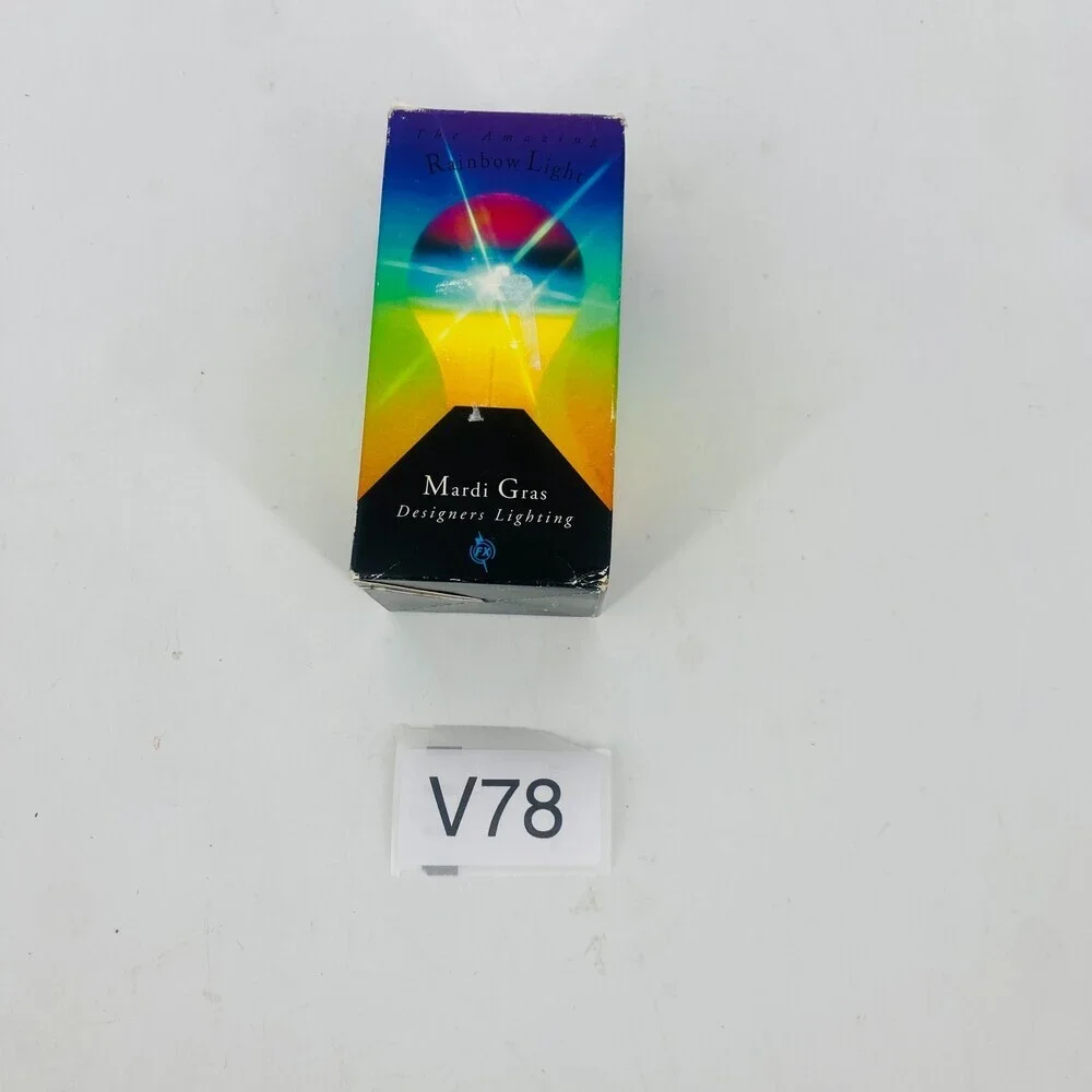 Vintage 1988 The Amazing Rainbow Light Mardi Gras Designers Lighting 40W Bulb